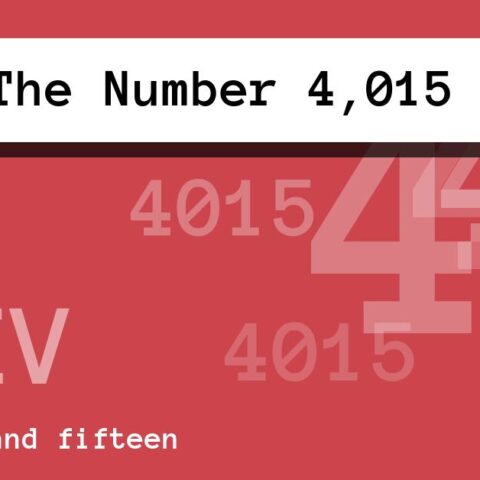 About The Number 4,015