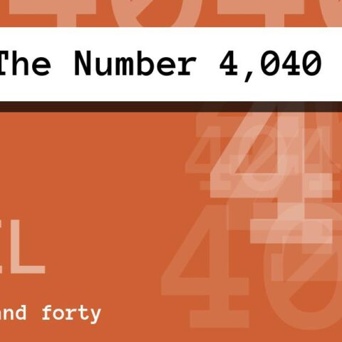 About The Number 4,040