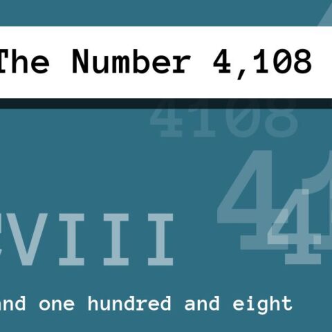 About The Number 4,108