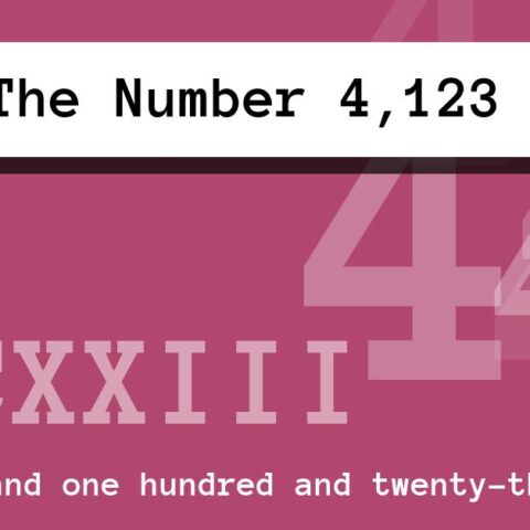 About The Number 4,123