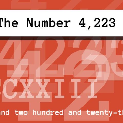 About The Number 4,223