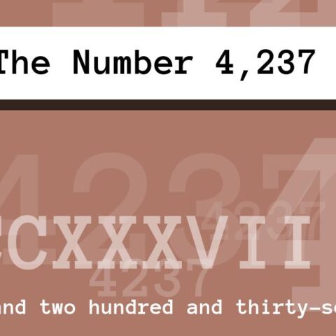 About The Number 4,237