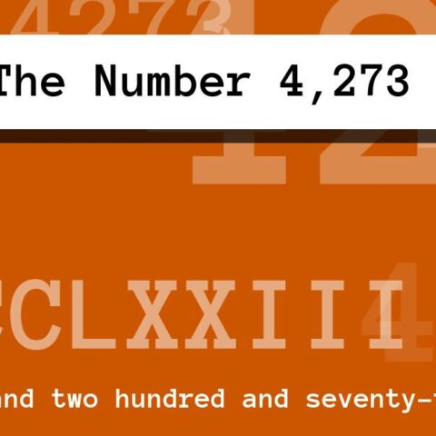 About The Number 4,273