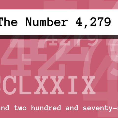 About The Number 4,279