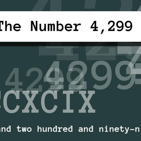 About The Number 4,299