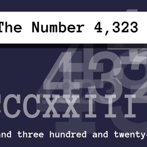 About The Number 4,323