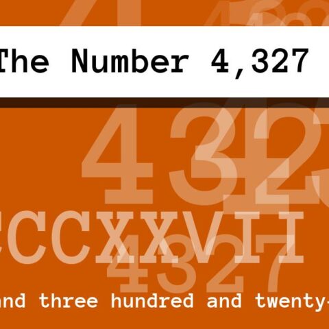 About The Number 4,327