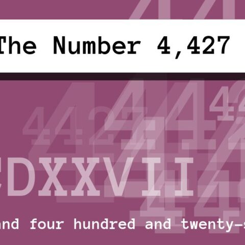About The Number 4,427