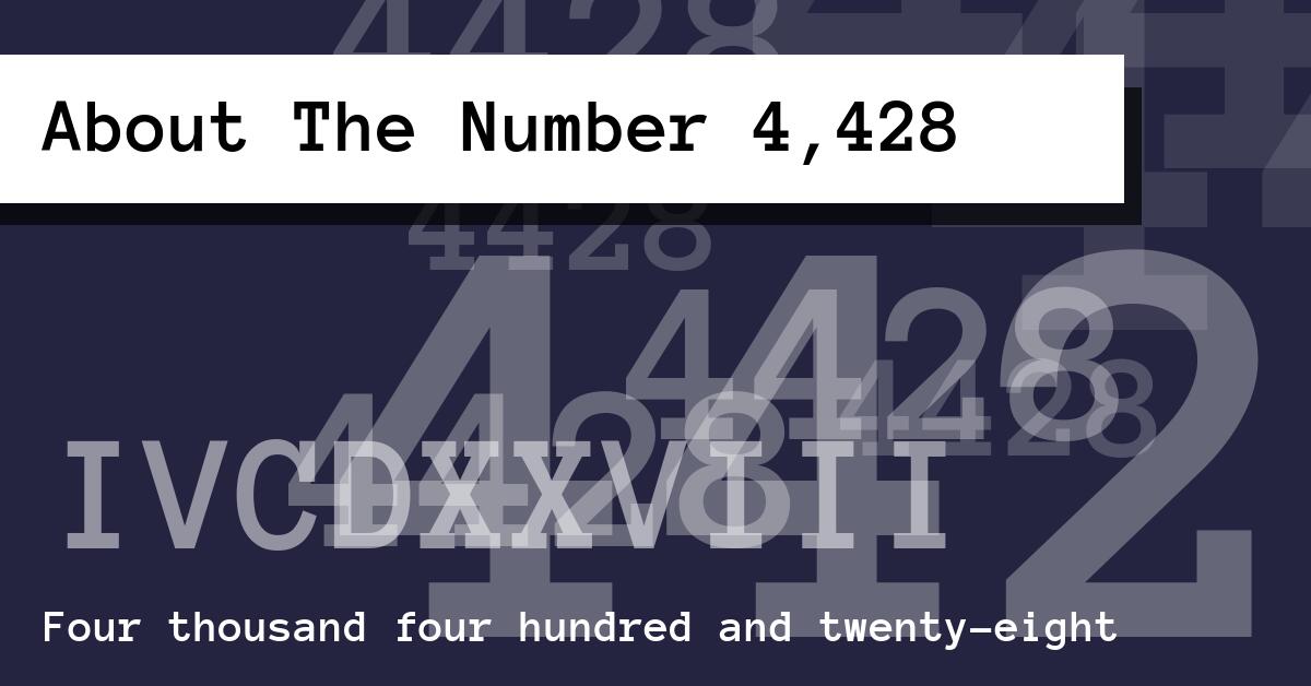 About The Number 4,428