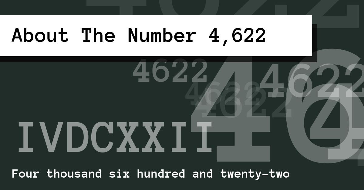 About The Number 4,622