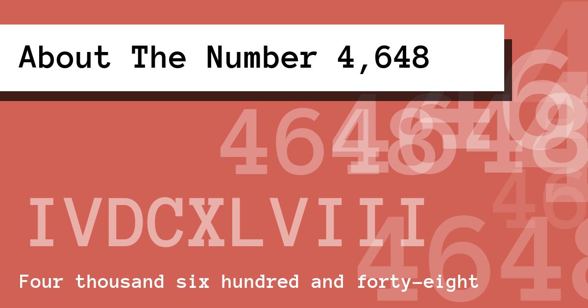 About The Number 4,648