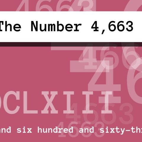 About The Number 4,663