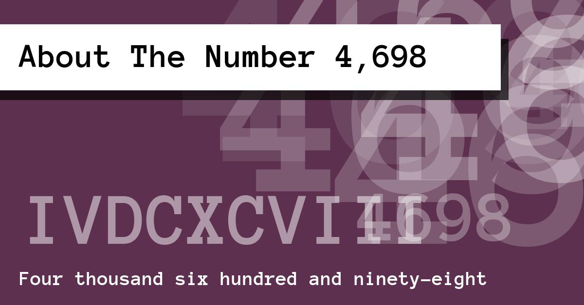 About The Number 4,698