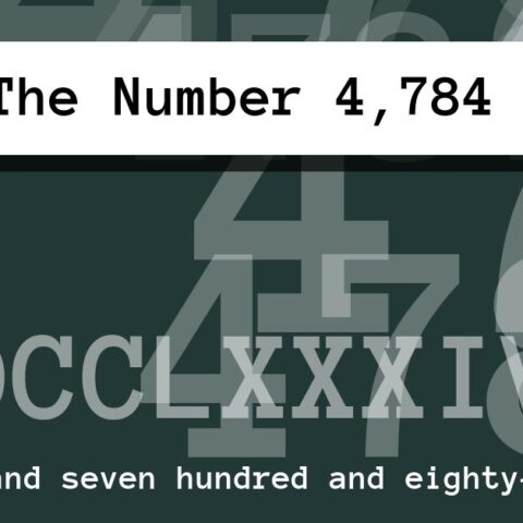 About The Number 4,784