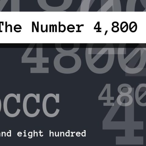 About The Number 4,800