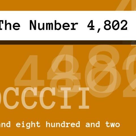 About The Number 4,802