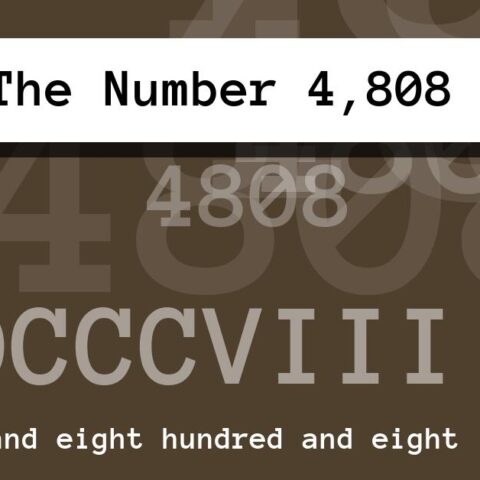 About The Number 4,808