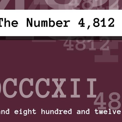 About The Number 4,812