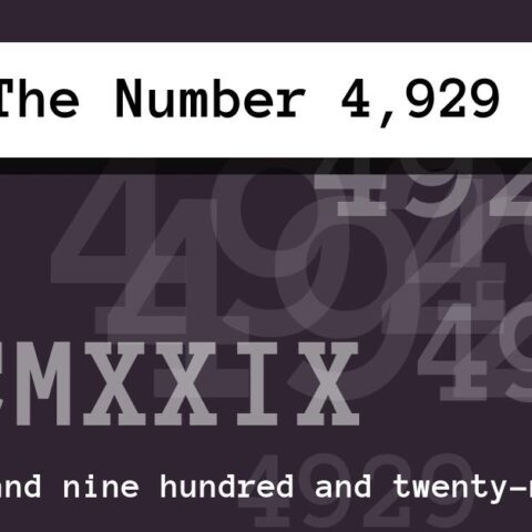 About The Number 4,929