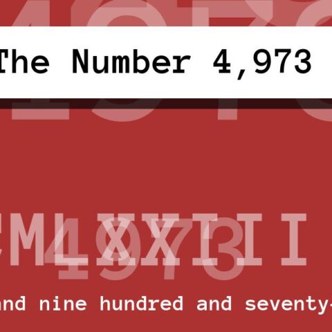 About The Number 4,973