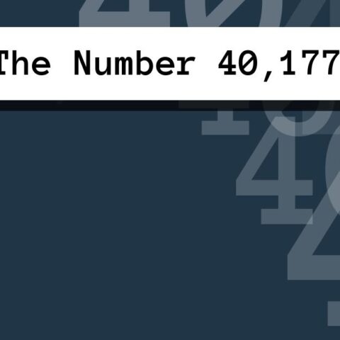 About The Number 40,177