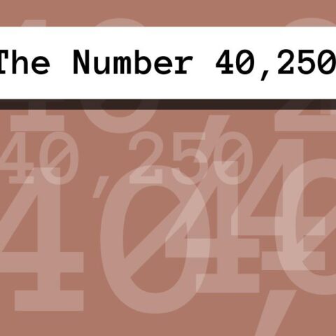 About The Number 40,250