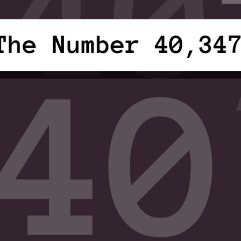 About The Number 40,347