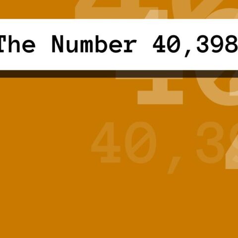 About The Number 40,398