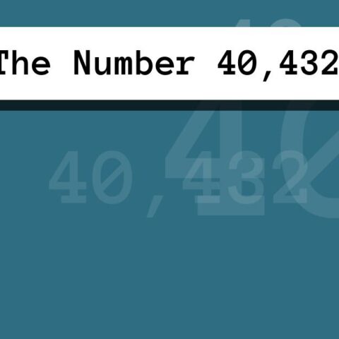 About The Number 40,432