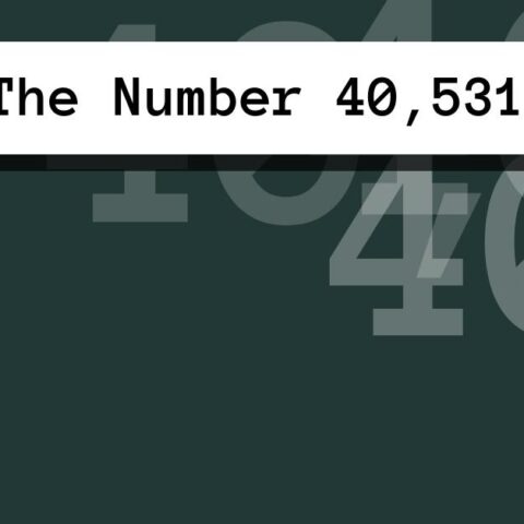About The Number 40,531