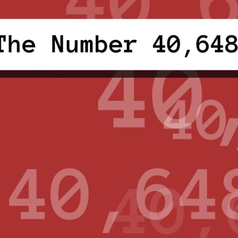 About The Number 40,648