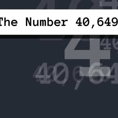About The Number 40,649
