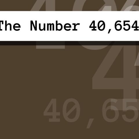 About The Number 40,654