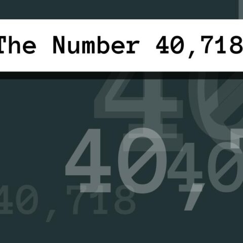 About The Number 40,718