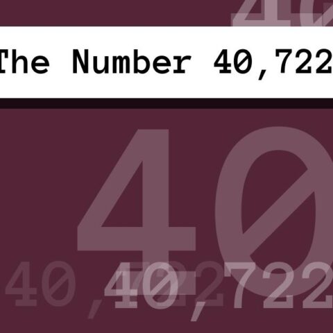 About The Number 40,722