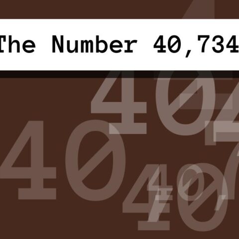 About The Number 40,734