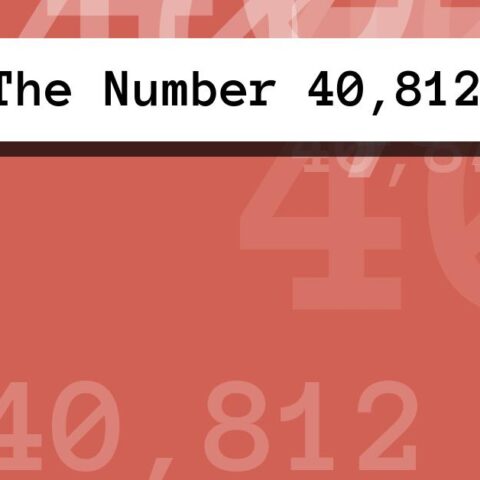 About The Number 40,812