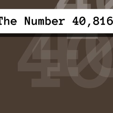 About The Number 40,816