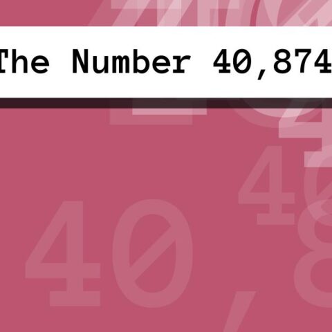 About The Number 40,874