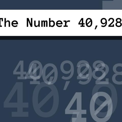 About The Number 40,928