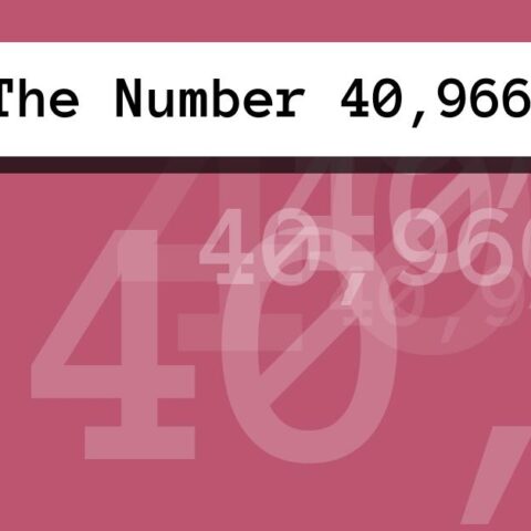 About The Number 40,966