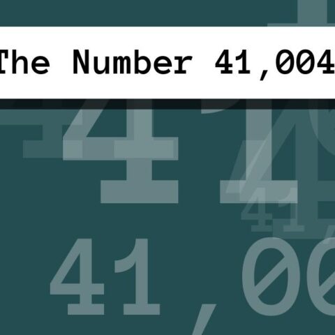 About The Number 41,004