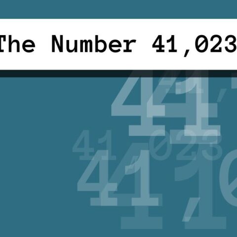 About The Number 41,023