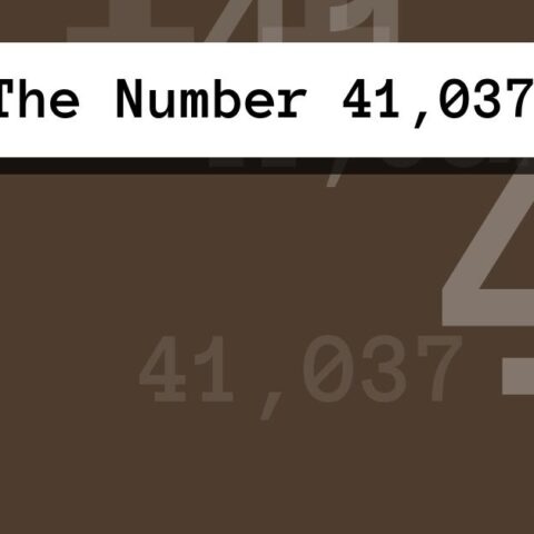 About The Number 41,037