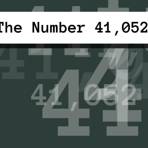 About The Number 41,052