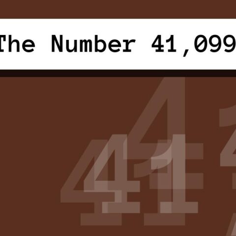 About The Number 41,099