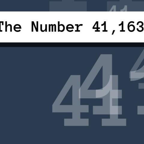 About The Number 41,163
