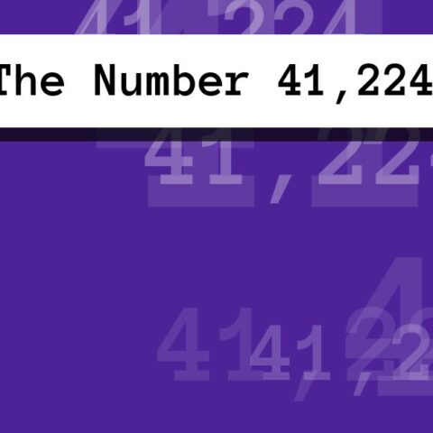 About The Number 41,224