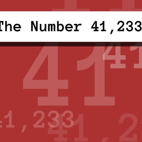 About The Number 41,233