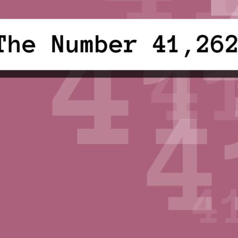 About The Number 41,262